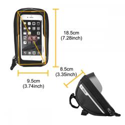 XL084 Imported Hot Sell Sports Travel Bike Bags Polyester Lightweight Phone Saddle Bags Detachable Bicycle Bag