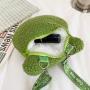 Popular Custom Animal Plush Shoulder Bag Toy Frog Plush Bag with Small MOQ