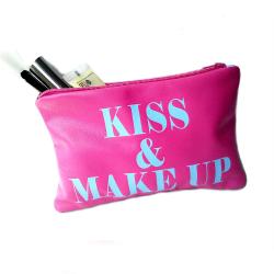 Customized Leather Personalized Makeup Bag Beauty Zipper Cosmetic Bag Leather Pouch PU