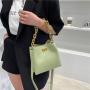 New 2023 Retro Trend Women's Bag Personalized Fashion Pu Chain Solid Color Bucket Bag Versatile High-grade Texture Shoulder Bag