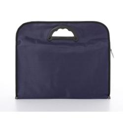 HR286 Customized Printed Logo Thick Portable File Bag Conference Zipper Information Bag Oxford Business Handbag Briefcase