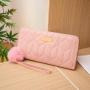 New Product Women's Coin Purse 2024 New Diamond Embroidery Pu Leather with Fur Ball Wallet Small Card Case Casual Clutch Bag