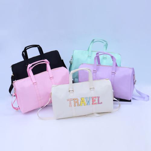 Keymay Popular Low MOQ Portable Large Capacity Fashion DIY Women Travel Bags Weekend Foldable Travel Bags Waterproof Duffel Bag