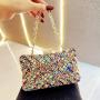 New arrival rhinestone purse bride wedding party ladies handbags shiny crystal clutch diamond evening bag for woman