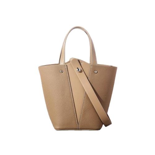 2024 Personalized Designer Basket Vintage Luxury Woman Genuine Leather Label Ladies Handbag Purse Shoulder Crossbody Bucket Bags