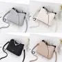 ZR693 Women's Bags New Fashion PU Leather Girl Lovely Small Square Bag Simple Zipper Shoulder Crossbody Phone Bag Female Party