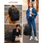 LOVEVOOK 2023 Vintage men casual bags custom logo PU leather Work Backpack Purse with USB laptop travel backpacks for women