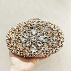 Factory luxury rhinestone bag clutch bags purse handbag wholesale diamond handmade evening bags for woman in stock