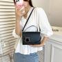 ZR287 Textured Handheld Women's New Contrast Color Fashion Chain Small Square Bag Westernized One Shoulder Crossbody Bag