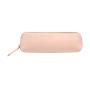 PU Leather Pencil Cosmetic Case Metal Zipper Makeup Pouch