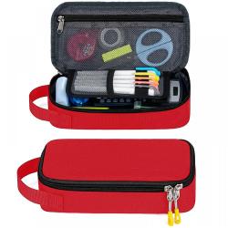 Gelory Portable Large Capacity Pencil Case Durable Pen Pouch Minimalist Office Stationery Organizer Bag with Handle