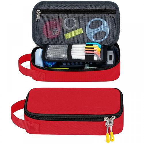 Gelory Portable Large Capacity Pencil Case Durable Pen Pouch Minimalist Office Stationery Organizer Bag with Handle