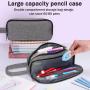 Newest Selling Classic Simple Large Capacity Pen Bag Pencil Case Pouch With 2 Compartment For Adults Teen Girls Boys Kids