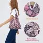Gelory Custom Reusable Grocery Shopping Bags Foldable Polyester Waterproof Foldable Tote Shopping Bags With Attached Pouch