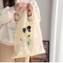 ZWY259 Foldable Puppy Polyester Recyclable Shopping Bag New Portable Cartoon Puppy Eco Bag Shrinkable Compact Outdoor Organizer