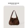Popular PU Material Soft Handbag Shoulder Shopping Tote Bag With Design Shopping Bags Women Shoulder