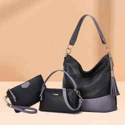 New trendy and fashionable women's single shoulder crossbody 3-piece set