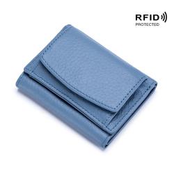 Wallets for women fashionable high quality genuine leather rfid card wallet slim coin purse short wallet