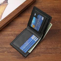 Men's Large Capacity Soft Leather Wallet New Business Leisure Fashion Design with Open Closure Waterproof Feature for Youth