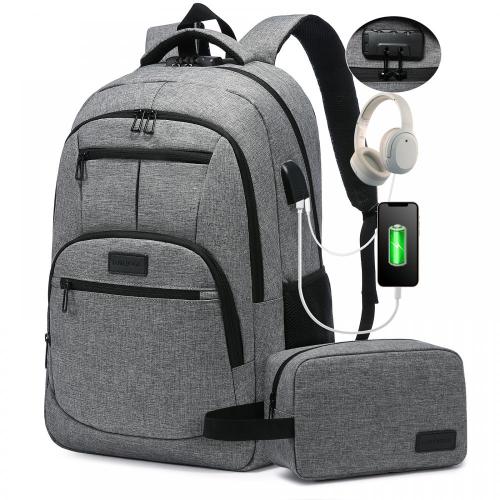 Free sample LOVEVOOK Work Travel Backpack 17in Anti Theft Computer Bag Waterproof College Bookbag Men laptop backpacks