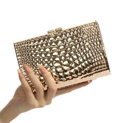 Snake Skin Pattern Metal Fashion Versatile Evening Bag