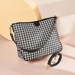 2021 Fall Winter Women Big Capacity Tote Handbags Houndstooth Ladies Crossbody Shoulder Bags