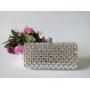 Factory wholesale purse silver glass rhinestone handbag elegant women party clutch bags evening bag for women pochette femme