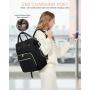 LOVEVOOK 15.6 17 inch Quilted Work Backpack for Teacher Nurse Large Capacity Office College Travel Laptop Backpack with USB Port