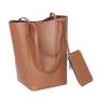 Custom Nappa Genuine Leather Bag Women Handbag 2 in 1 Set Ladies Shoulder Tote Bags Designer Women Large Capacity Hand Bags