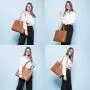 LOVEVOOK 2024 15.6 inch Large Woman Leather Business Computer Handbag Bag Ladies Office Shoulder Laptop Tote Hand Bags for Women