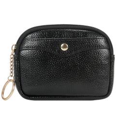 ZWY019 Daily Simple Women Shell Wallet New Solid Color PU Leather Zipper Clutch Coin Bag Fashion Portable Mini Key Bag