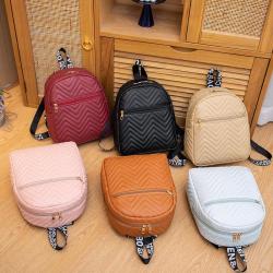 Lady leather back pack fashionable versatile woman backpack factory wholesale student schoolbag Large capacity shoulder bag