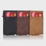 Aluminum Alloy Card Holder Rfid Leather Wallet Magnetic Money Clip Leather Aluminum metal wallets