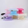 Factory Clear Toiletry Bag 8 Colors Nylon Transparent PVC Wash Bag Unisex Makeup Pouch Clear Open Top Cosmetic Bag With Handle