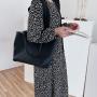 2024 women hand bags fashion luxury purse handbags shoulder shopping Simple pure color ladies tote bag Set