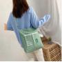 New Trendy Designer Lady Sweet Canvas Bag Korean Version Student Shoulder Bag Elegant Female Side Pocket Handbag For Shopping