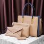 New Colored Women's Handheld One Shoulder Crossbody Mother Bag Three Piece Set