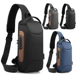 WTB029 New Fashion Waterproof Chest Bag USB Men Crossbody Sling Bag Men Crossbody Shoulder Bag with USB Luxury
