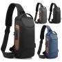 WTB029 New Fashion Waterproof Chest Bag USB Men Crossbody Sling Bag Men Crossbody Shoulder Bag with USB Luxury