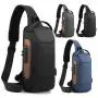 WTB029 New Fashion Waterproof Chest Bag USB Men Crossbody Sling Bag Men Crossbody Shoulder Bag with USB Luxury