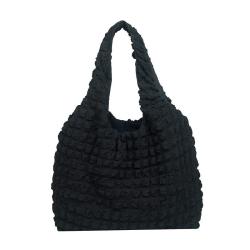 Popular, fashionable, simple, commuting wrinkled bag for women, shoulder underarm bag, hand-held bucket bag, trendy