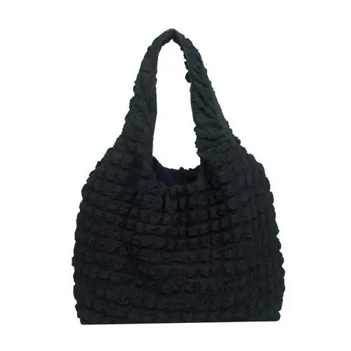 Popular, fashionable, simple, commuting wrinkled bag for women, shoulder underarm bag, hand-held bucket bag, trendy