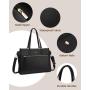 LOVEVOOK OEM 15.6 inch large capacity canvas women ladies laptop tote bags quality leather office handbag for business work 2024