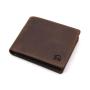 Premium crazy horse leather purse compact custom rfid genuine cowhide leather designer mens travel wallet