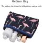 Fashion Cartoon Flamingo Print Waterproof Transparent Cosmetic Bag Travel Portable PVC Wash Storage Bag 3Pcs Set