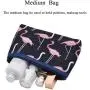 Fashion Cartoon Flamingo Print Waterproof Transparent Cosmetic Bag Travel Portable PVC Wash Storage Bag 3Pcs Set