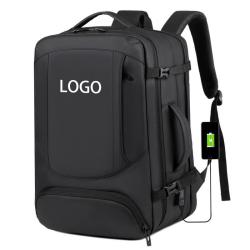 Custom Large Capacity 17.3 Inch Expandable Multi-functional Business Laptop Backpack with Shoe Pocket