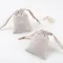 Wholesale Small Cotton Linen Gift Cosmetic Bag Drawstring Cotton Muslin Dust Cosmetic Pouch