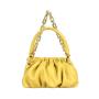 Trendy Women Pleated Shoulder Underarm Bag Casual Ladies Solid Color with chain Hobos Purse Handbags