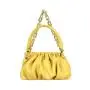 Trendy Women Pleated Shoulder Underarm Bag Casual Ladies Solid Color with chain Hobos Purse Handbags